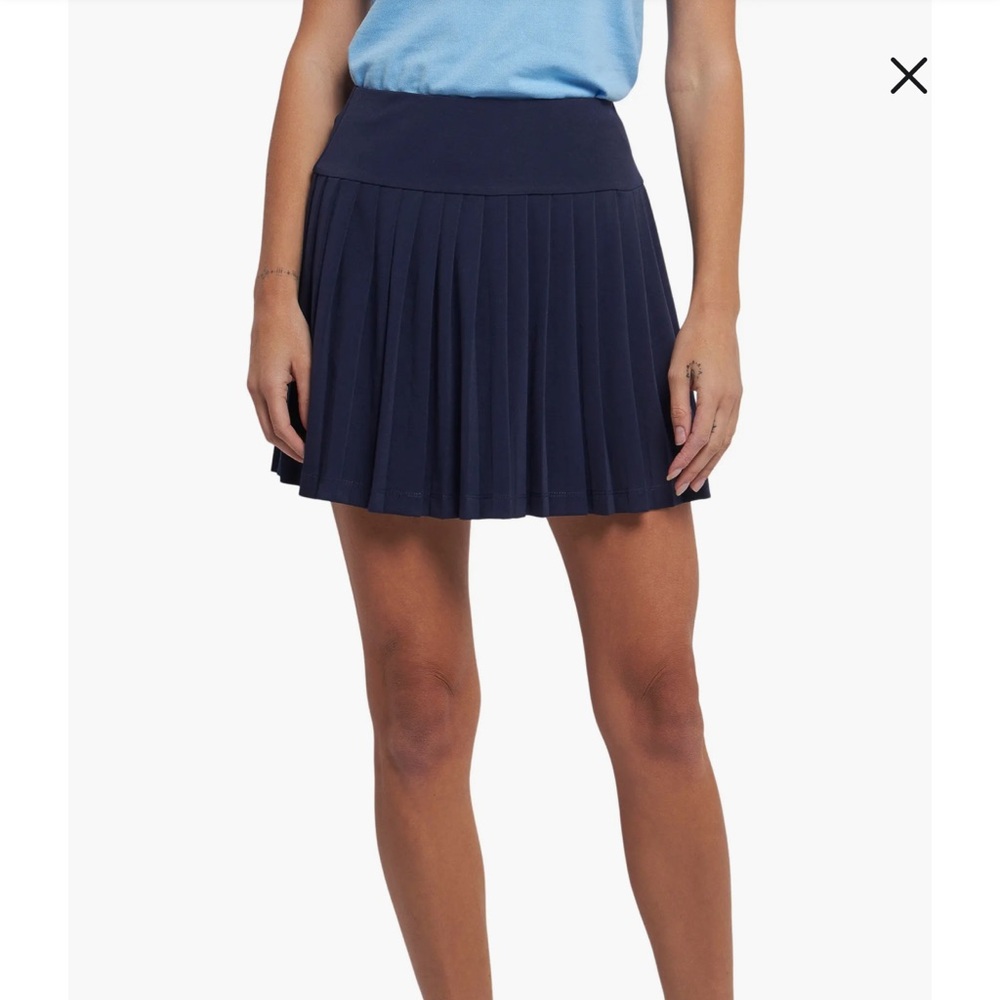 English factory navy pleated skort